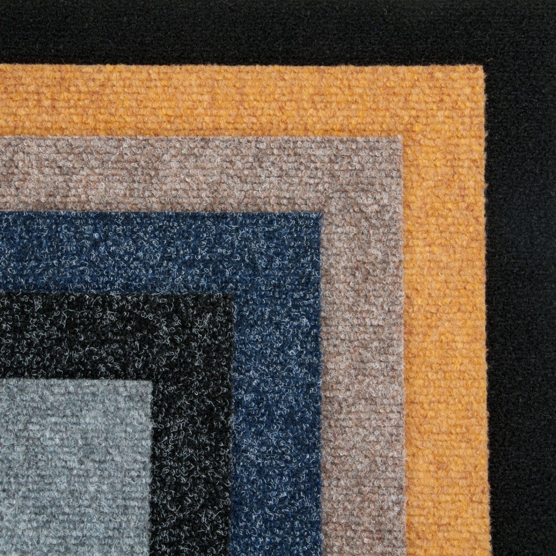 Dalles de moquette plombantes noires, Dalle de moquette modulaire en velours côtelé, Moquette en dalles sans colle pour bureau professionnel - 4