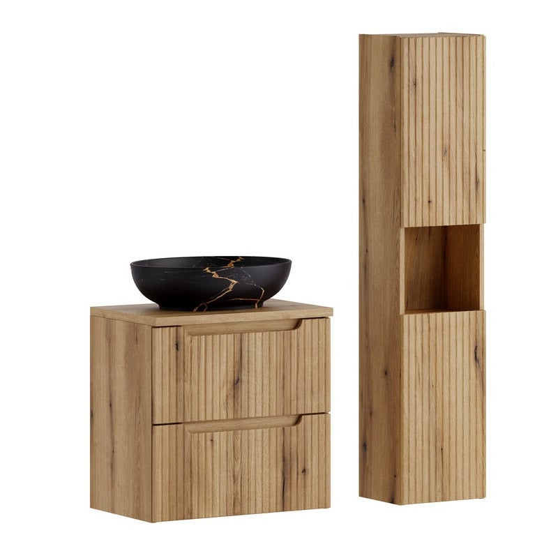 Szafka łazienkowa NOVA COAST EVOKE 60 cm z umywalką Mona i słupkiem