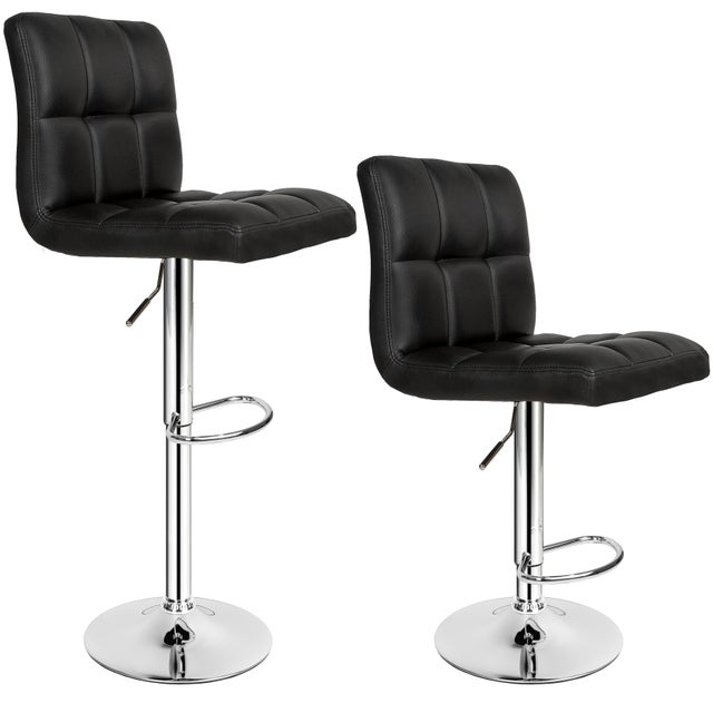 Lot de 2 chaises de bar en matière synthétique avec cadre en acier chromé TECTAKE
