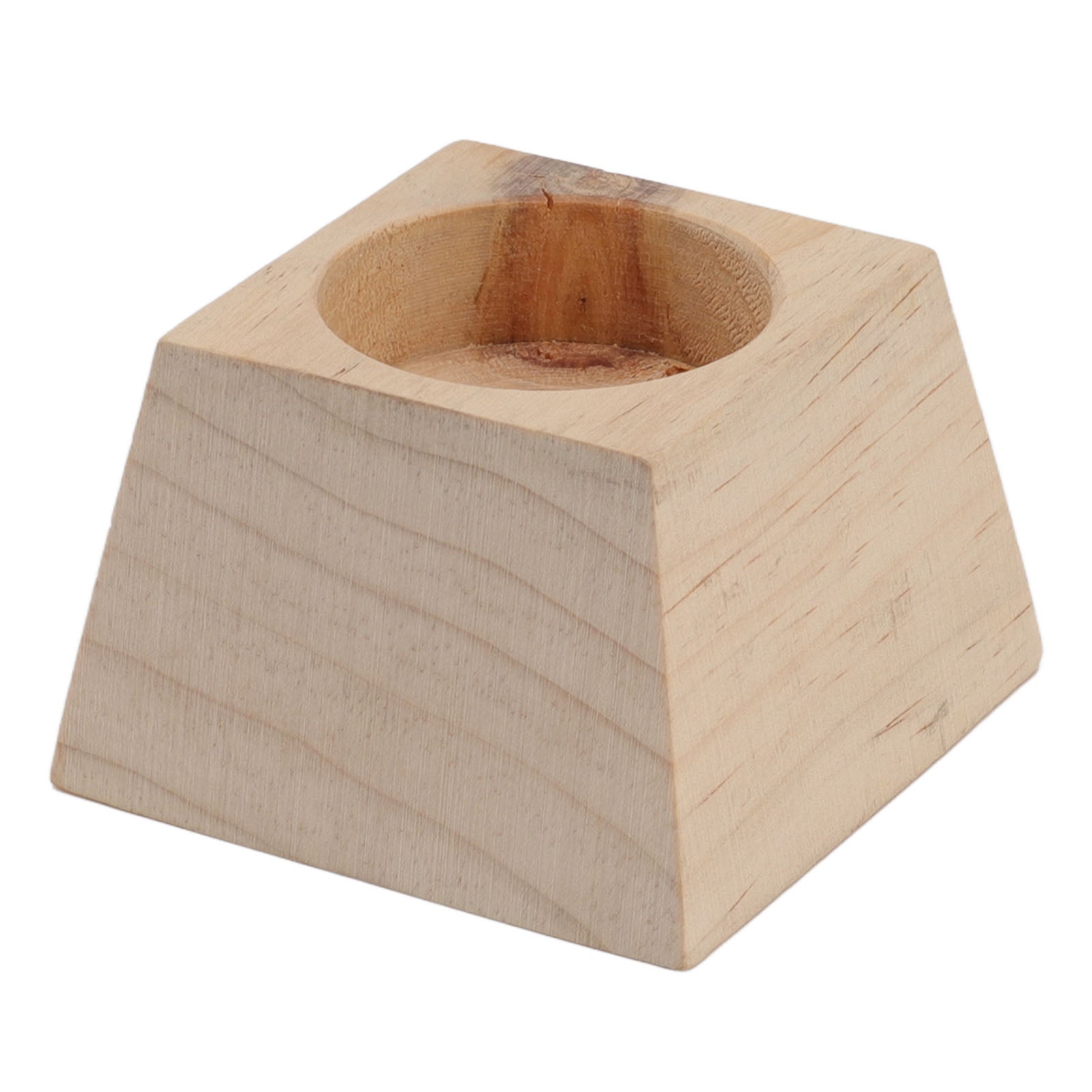 Bougeoir trapézoïdal en bois, décoration de table rétro pour Noël et ...