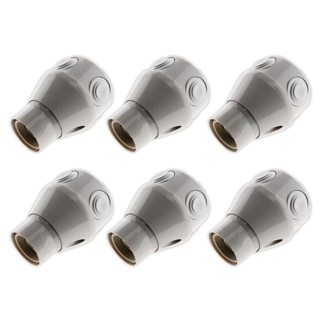 Lot de 10 douilles orientables E27 - Blanc - Zenitech