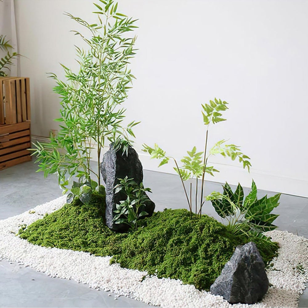 Muschio, verde chiaro, imitazione muschio naturale, muschio artificiale, ideale per lavori artigianali, decorazioni pasquali e natalizie, 100 x 100 cm - 8