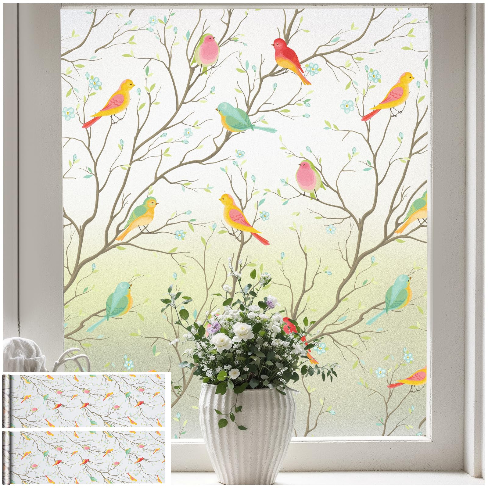 J4U Film Autocollant Statique Pour Fenêtre De Maison - Sans Colle