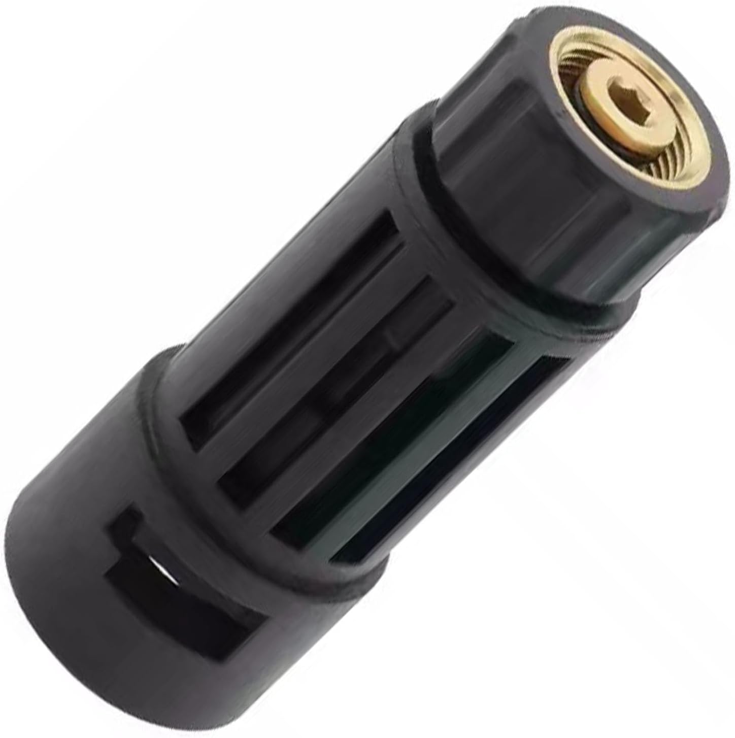 Adapter Kärcher B Bayonet, umożliwiający podłączenie akcesoriów Kärcher Hobby do profesjonalnych urządzeń wysokociśnieniowych z gwintem wewnętrznym