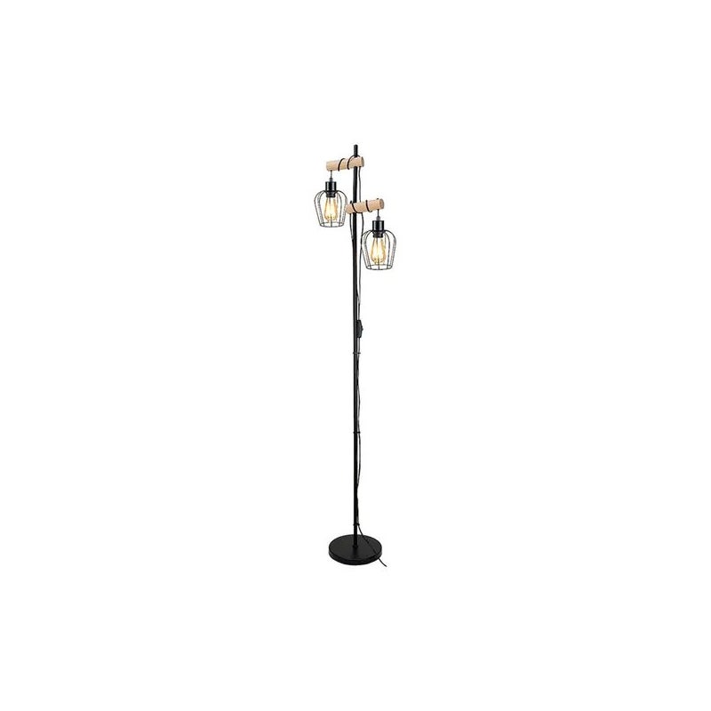 Lampa podłogowa stojąca Fabian czarna 2xE27x40W wym: 168 x 34,5 x 23 cm metal Rabalux
