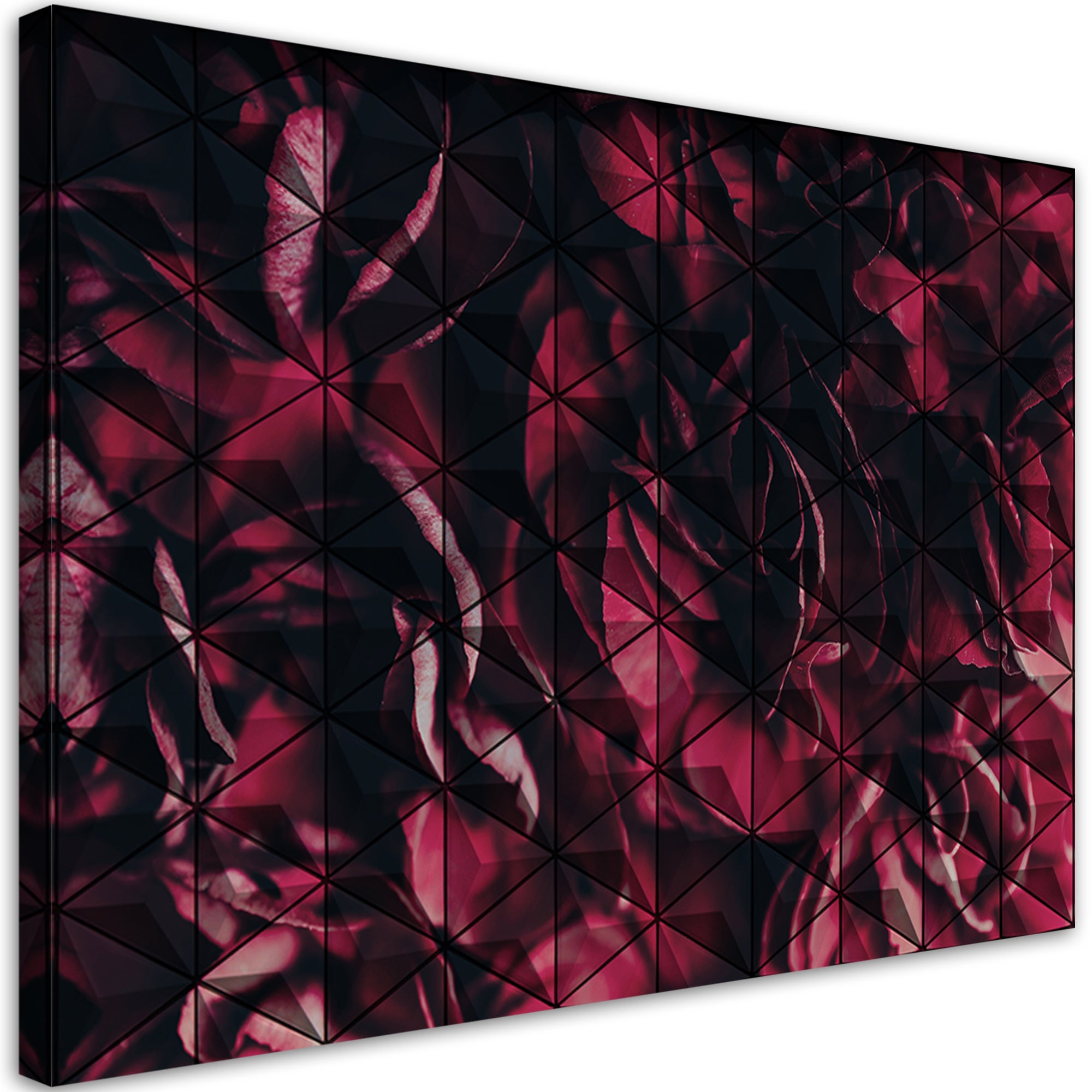 Obraz na płótnie, Czerwona abstrakcja geometryczna 60x40
