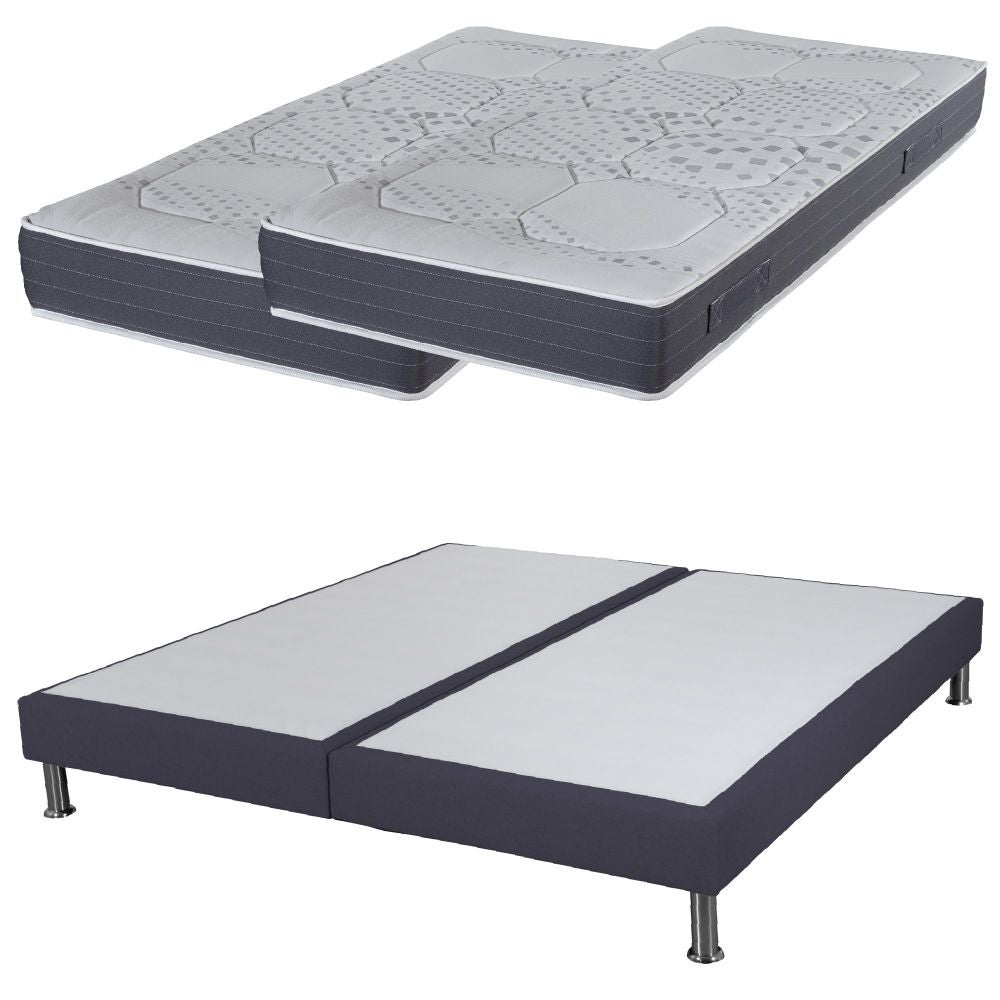 Matelas mousse + Sommier SR15 Volcan 2x80x200 Myriade H. 21 cm — free download