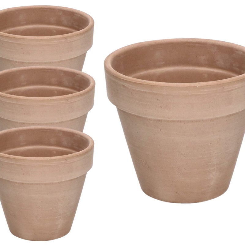 4x doniczka gliniana 13 donica ceramiczna terakota - KOTARBAU