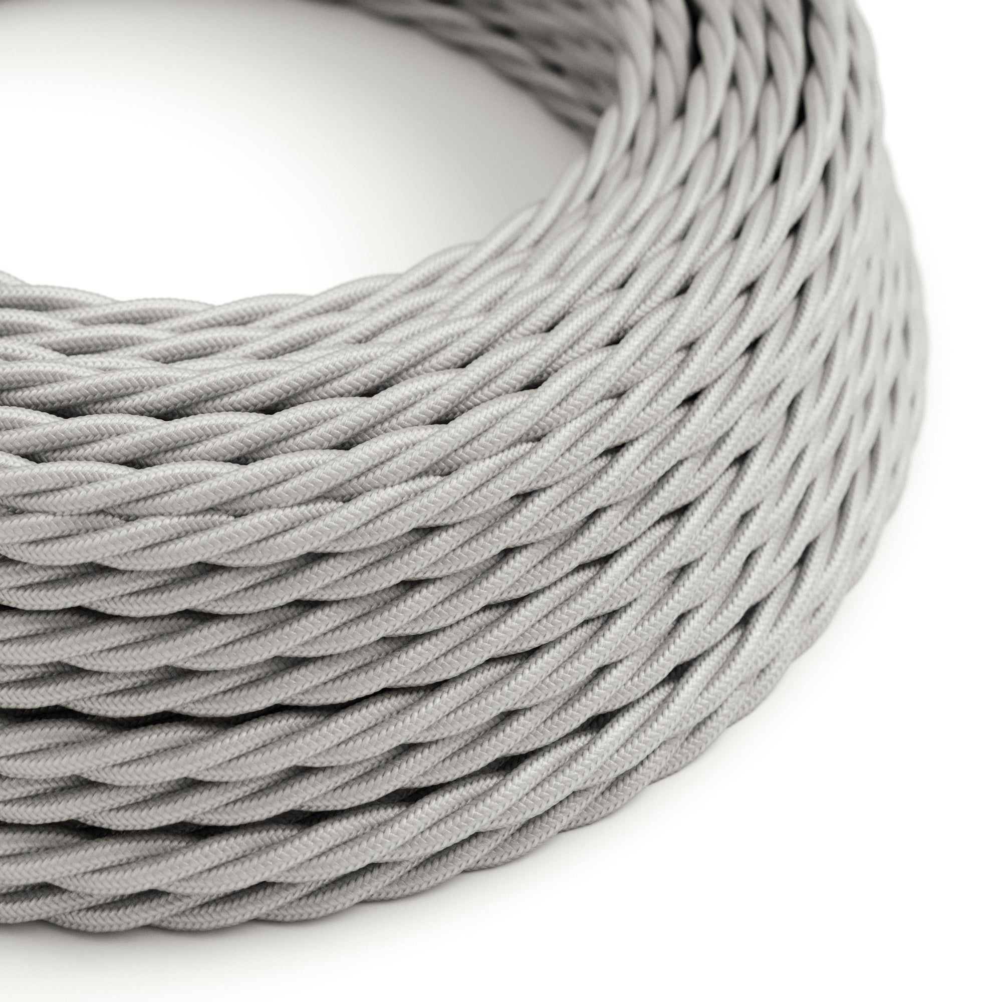 Câble électrique Torsadé Recouvert De Tissu Soie - Vert Foncé - Section 2x0.75mm² - Longueur 5 Mètres
