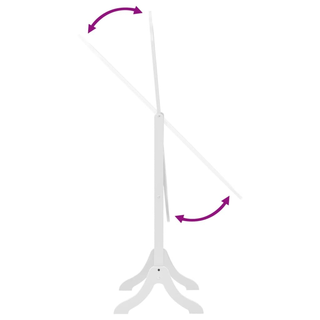 Miroir sur pied blanc 45,5x47,5x160 cm bois d'ingénierie - 4