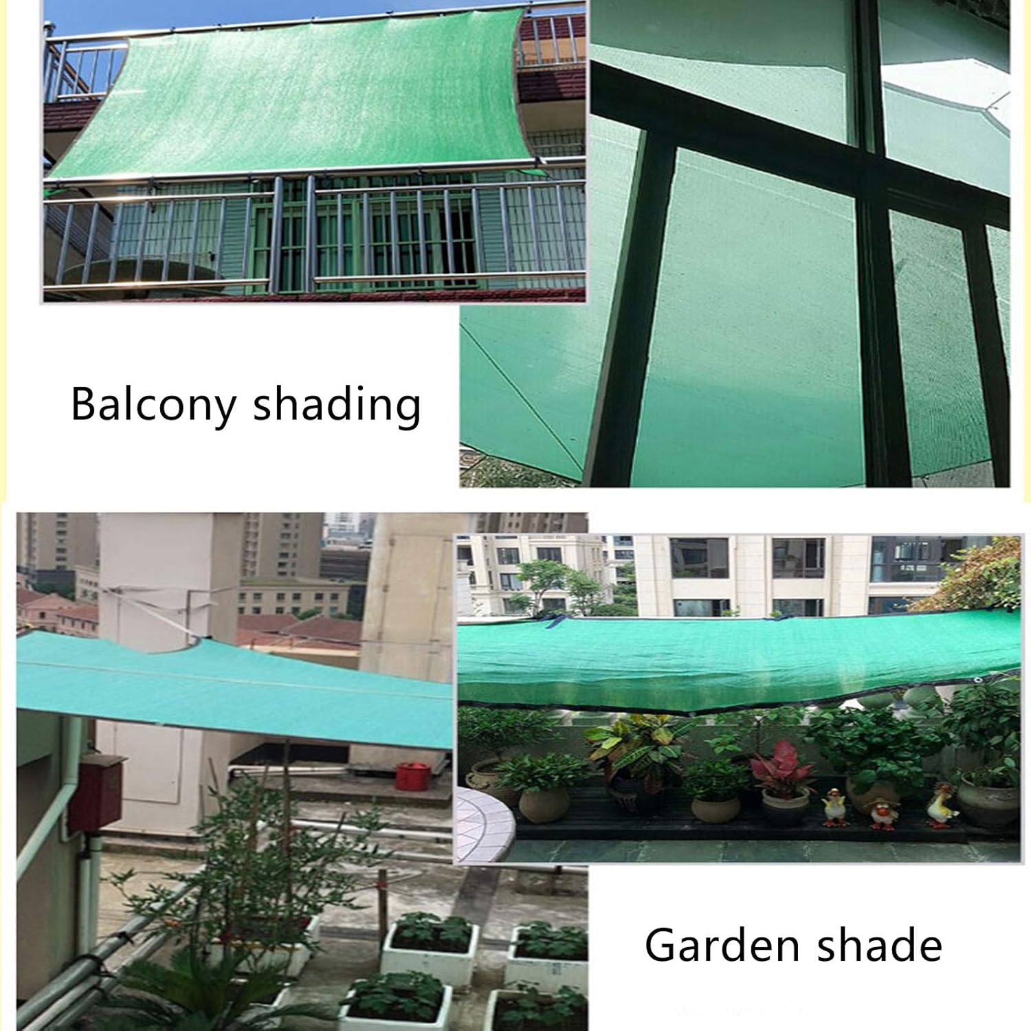 85% Tissu D'ombre,Filet D'ombrage Supérieure,Filet de Protection Solaire Vert,Shade Net Perméable À l'eau,pour L'extérieur,Arrière-Cour(3x4m) - 4