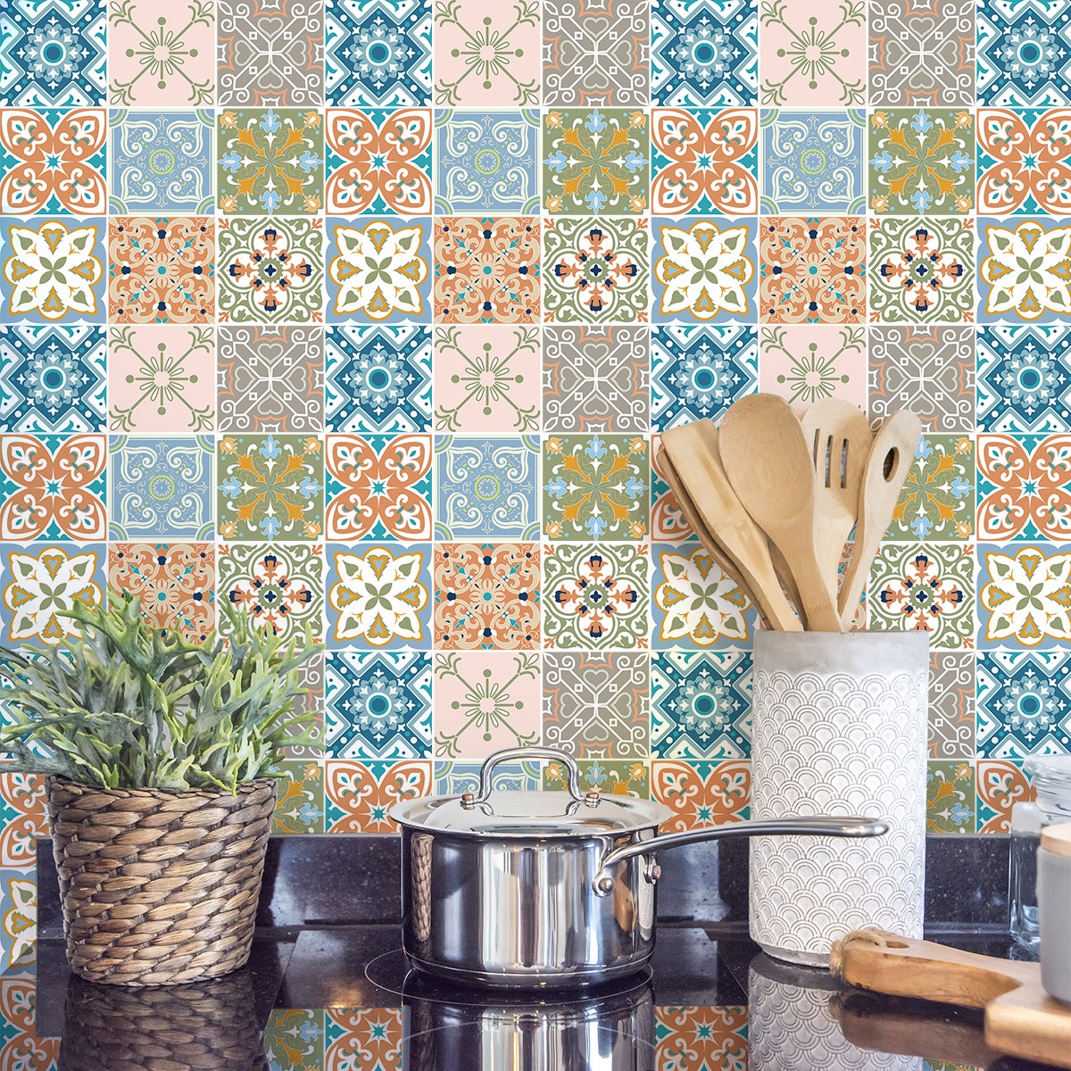 9 adesivi piastrelle azulejos vicito - Sticker adesivo - adesivi murali - 9stickers10x10cm - 3