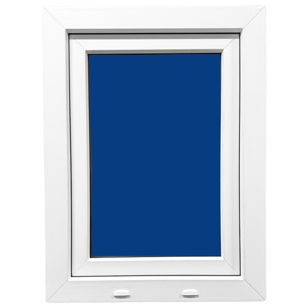 Janela PVC reforçado 80×60 cm branca oscilobatente esquerda | Vidro fosco – Perfil Aluplast - 2