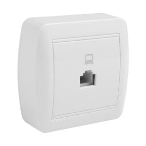 Presa Telefonica Da Parete 8 Poli Zenitech – Colore Bianco, Modello Bel'Vue