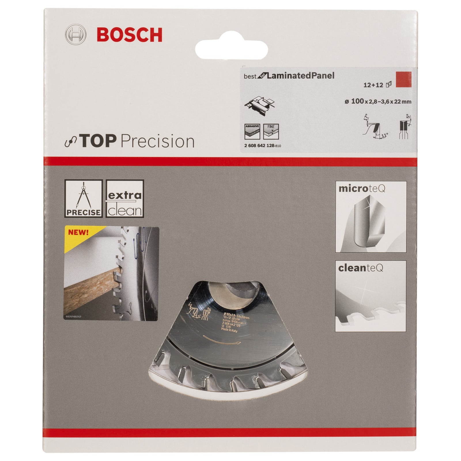 Bosch Tarcza podcinająca Top Precision Best for Laminated Panel, 100 x 22 x 2,8 - 3,6 mm -2608642128 - 3