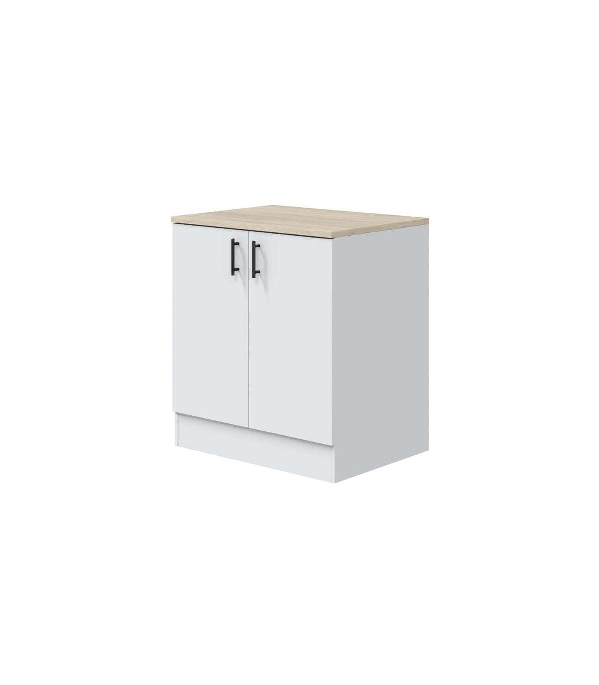 Frs Mueble Bajo Fregadero Para Cocina Con Puertas Reversibles Y Estante Ajustable Blanco , Leroy Merlin