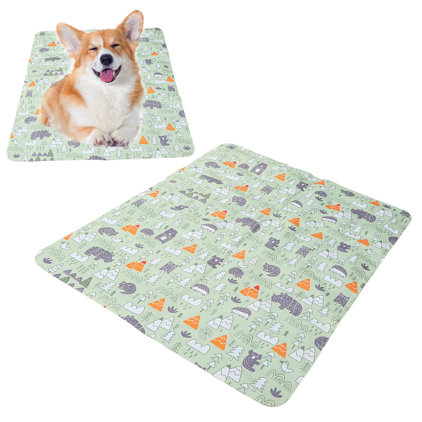 Tapis Rafraîchissant Pour Chat Et Chien - 100x100 Cm Avec Pompe à Air - Anti-griffes, Motifs Poissons, PVC Durable