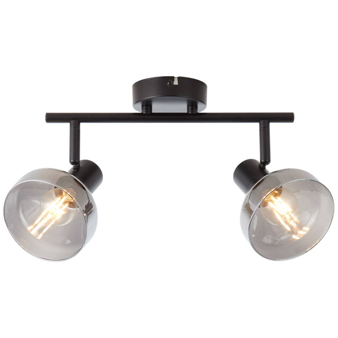 Lampa BRILLIANT, lampa sufitowa Wimea 30cm czarny / kolor drewna, 1x A60, E27, 52W, nadaje się do lamp LED