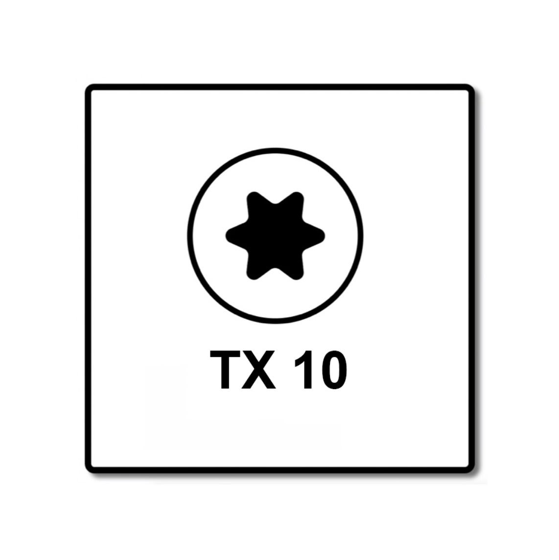 Fischer Power-Fast II FPF II Vis à bois aggloméré 3,0x12 mm, 200 pcs., tête ronde, empreinte Torx, filetage total, zingué et passivé bleu ( 670056 ) - 3