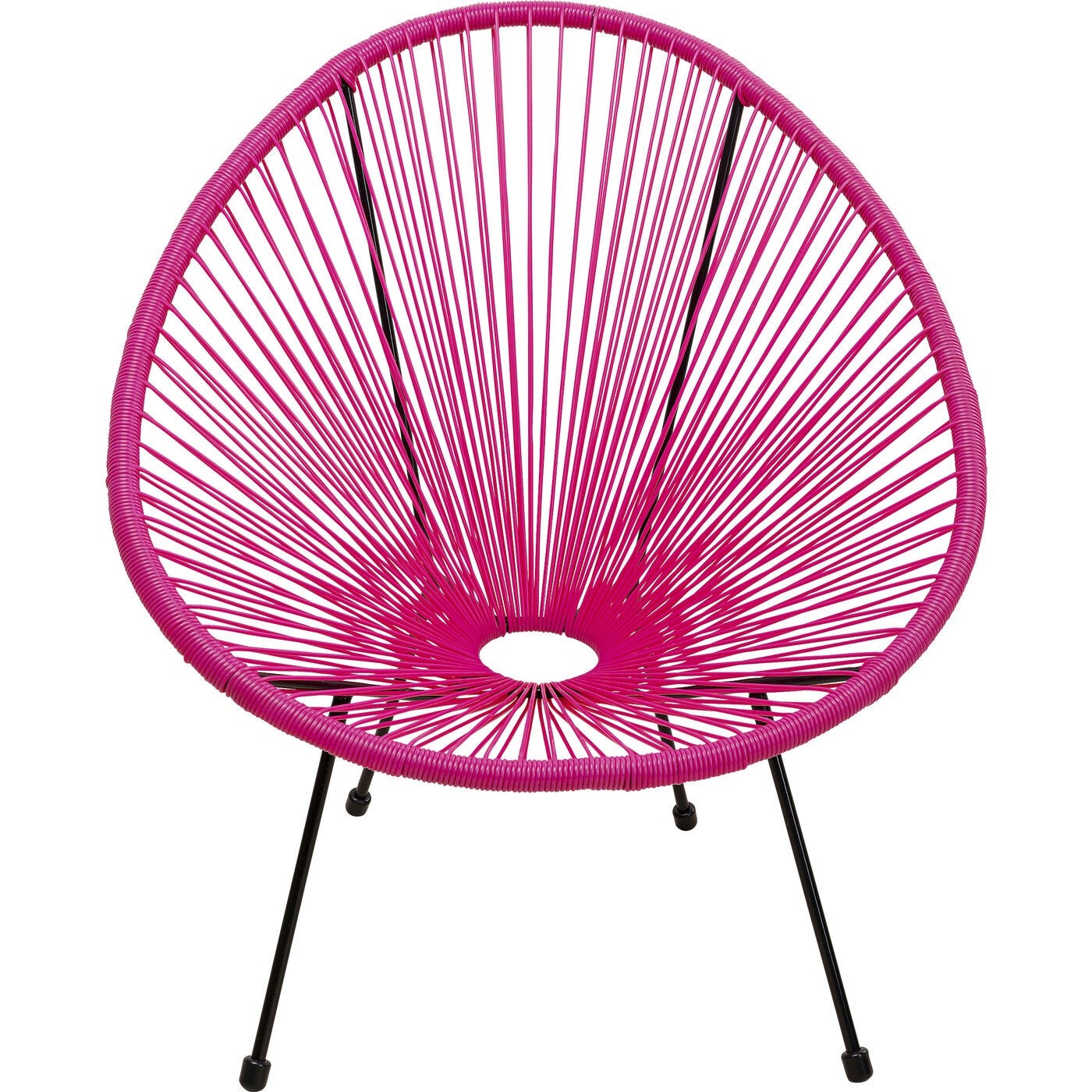 Fauteuil De Jardin Acapulco Mono Vert – Design Années 50, Structure Acier, Coque Polyéthylène – Kare Design