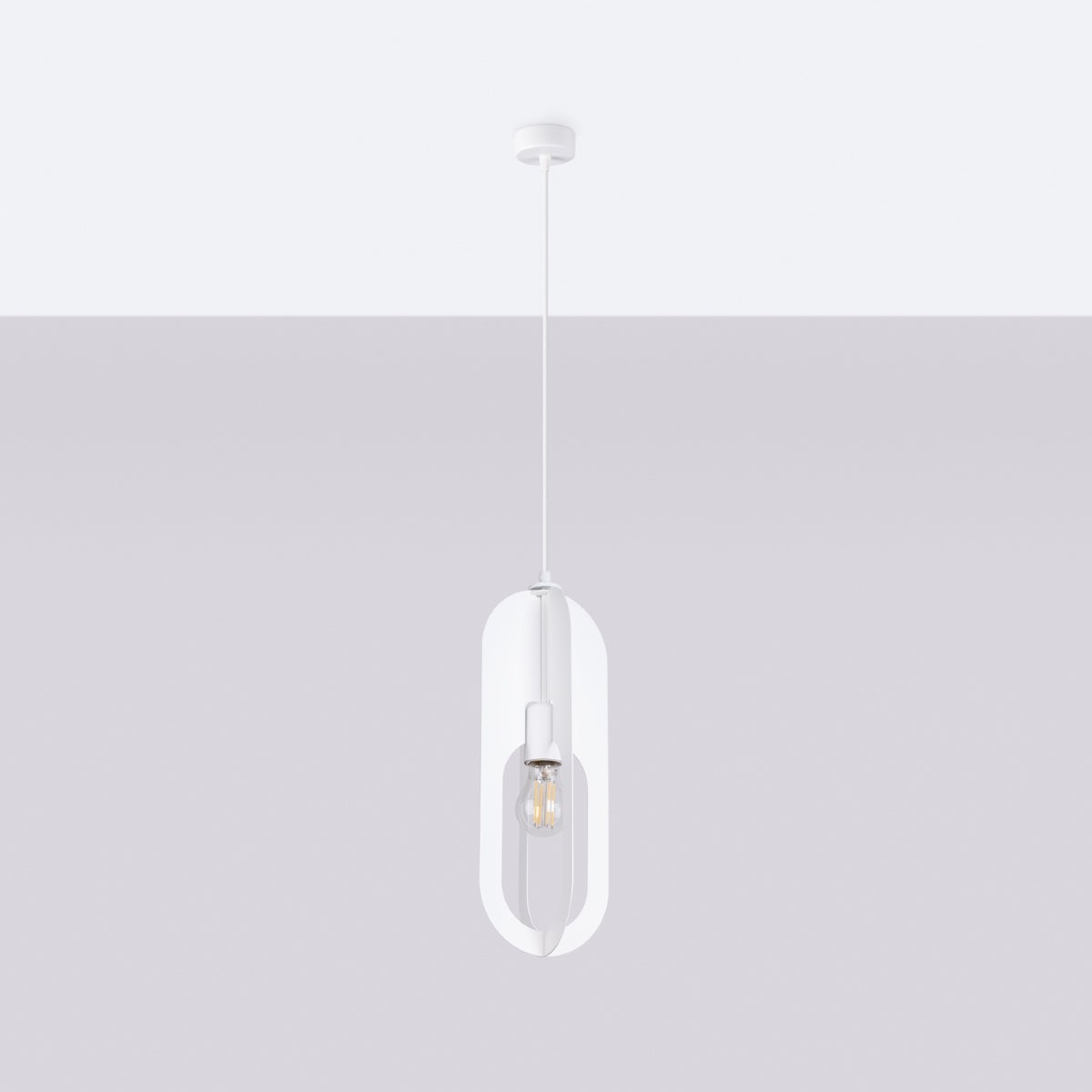 Lampa wisząca SYNEXUS 1 biała LED 4000K - 11x11x140cm Sollux