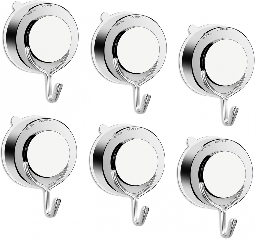 Hak z przyssawką do odkurzacza, Hak z przyssawką do kuchni i łazienki, Hak ścienny z przyssawką, Mocny wieszak na ręczniki, Stalowy hak prysznicowy