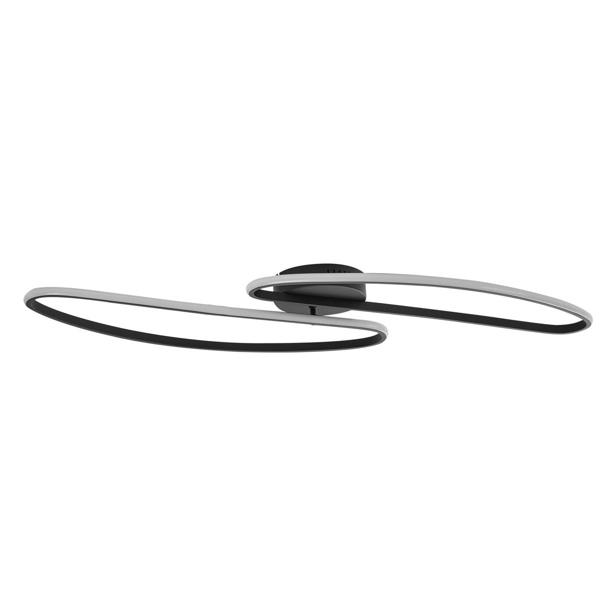 Qazqa designerski plafon - Pepe - czarny, led zintegrowana 35w zestawie, Integrated led, 2700k, ciepła biel, ściemnialny, 100cm