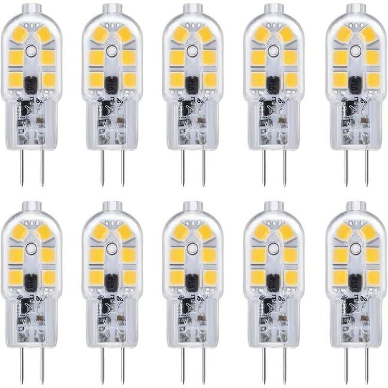 Ersandy – Ampoule halogène G4 10W 12V – Blanc chaud 3000K 150LM – Intensité variable – Lot de 10 ampoules Ersandy – Ampoule halogène G4 10W 12V – Blanc chaud 3000K 150LM – Intensité variable – Lot de 10 ampoules