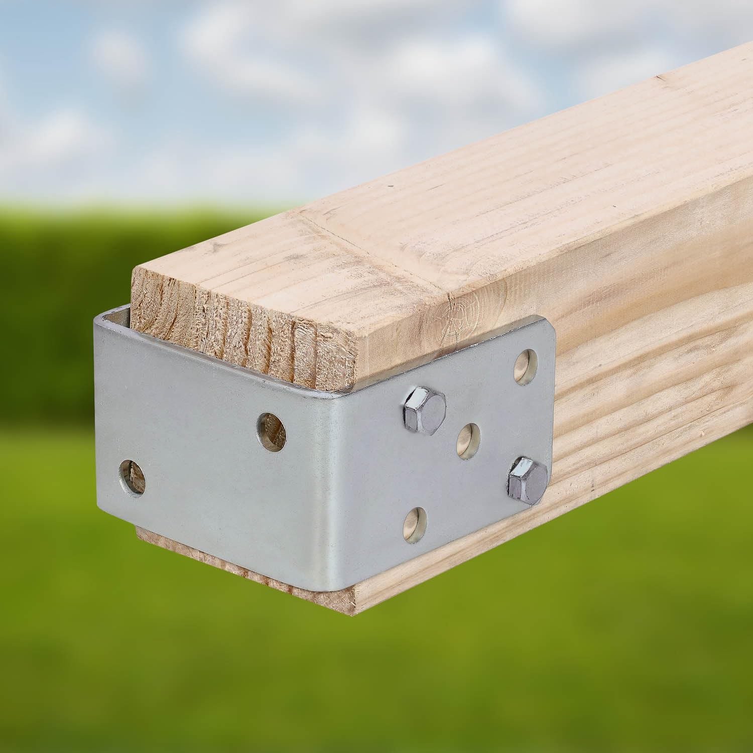 Support de poteau en U à visser 150 mm, galvanisé à chaud, la solution parfaite pour assembler différents éléments, argenté - KOTARBAU - 6