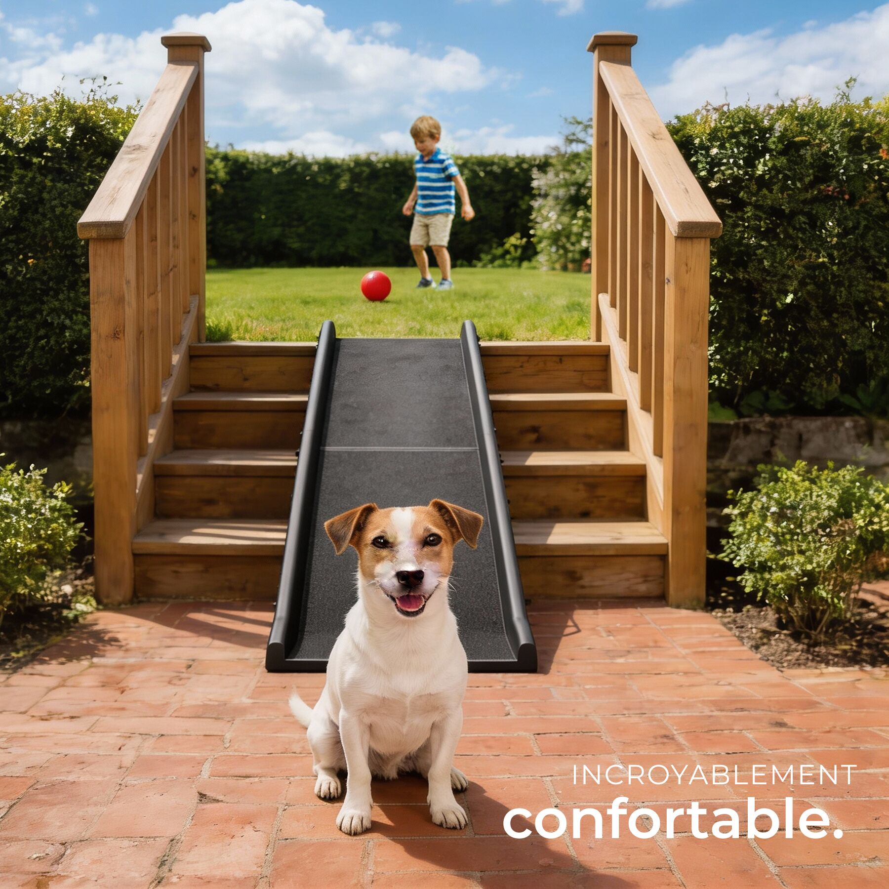 TECTAKE Rampa para perros plegable y antideslizante - 8