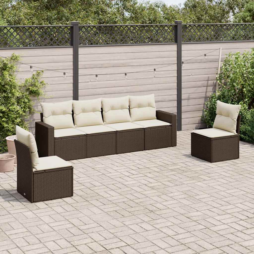 Set Salotto Da Giardino 6 Pezzi In Legno Di Abete - Divano Su Pallet Con Tavolo E Pouf Per Esterno - Foto 8