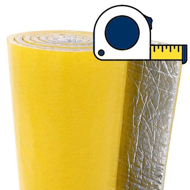 Isolant thermique AUTO-ADHESIF 100% aluminium (AU MÈTRE) Largeur 1,20m. Façades, Fenêtres, Stores, Fourgons et Voitures. Installation sans outil