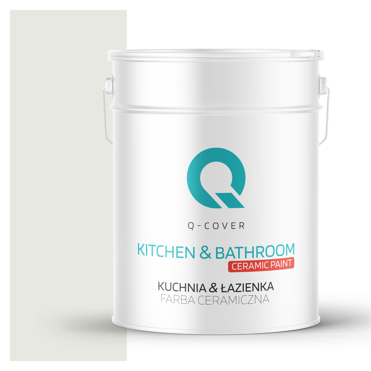 Farba Ceramiczna Kuchnia &amp; Łazienka Q-Cover Biel złamana w oliwkowy H2079 Głęboki Mat 10L