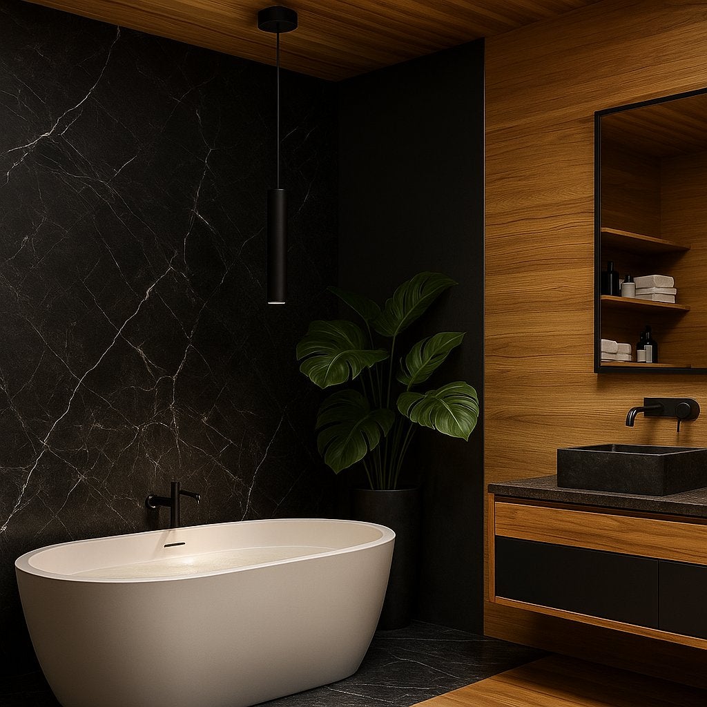 Lampa wisząca Keon LED GU10 131 cm IP20 sufitowa punktowa slim czarna MasterLED - 7