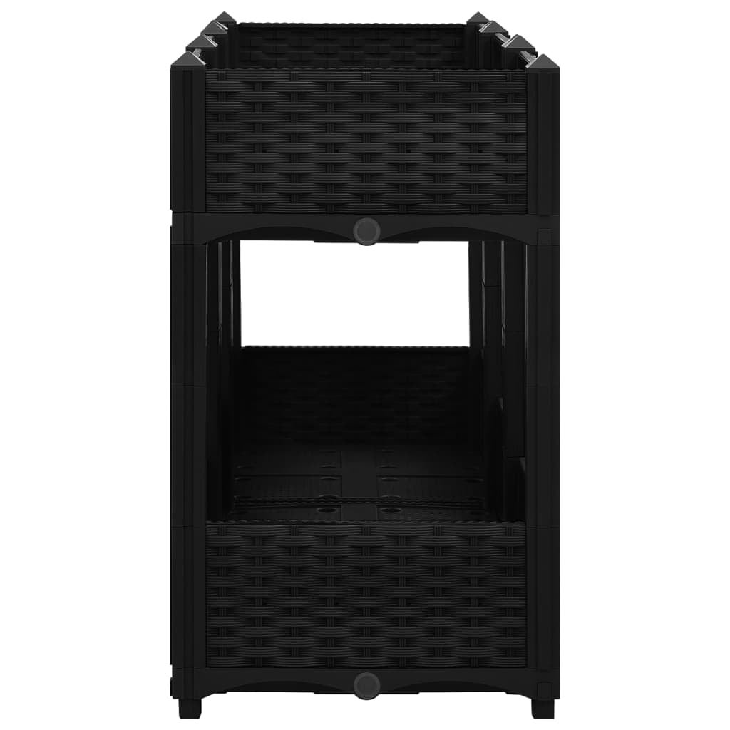 Fioriera rialzata piante fiori giardino 120 x 40 x 71 cm polipropilene nero 02_0000910 - 3