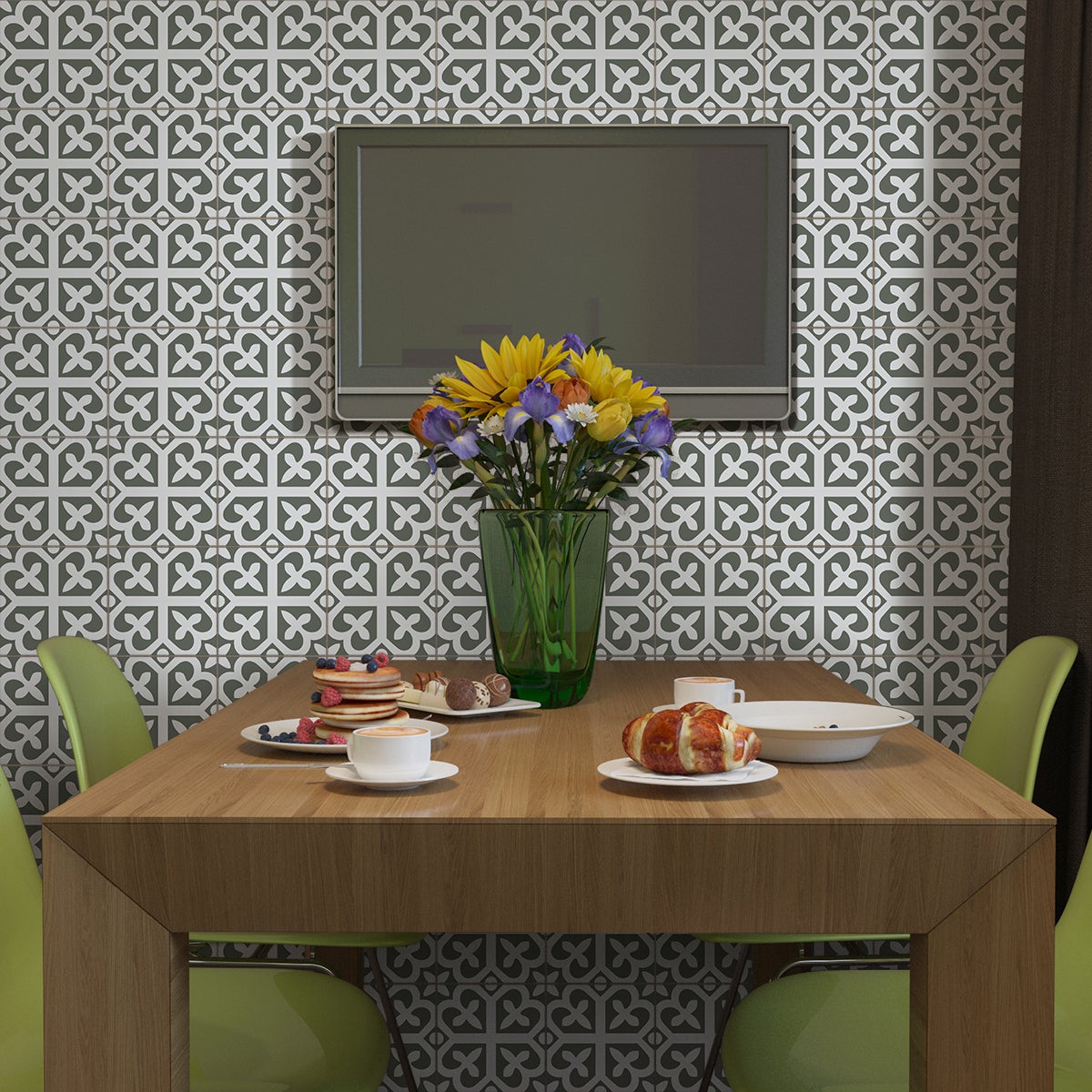 24 adesivi piastrelle di cemento azulejos Cara - Sticker adesivo - adesivi murali - 24stickers20x20cm - 3