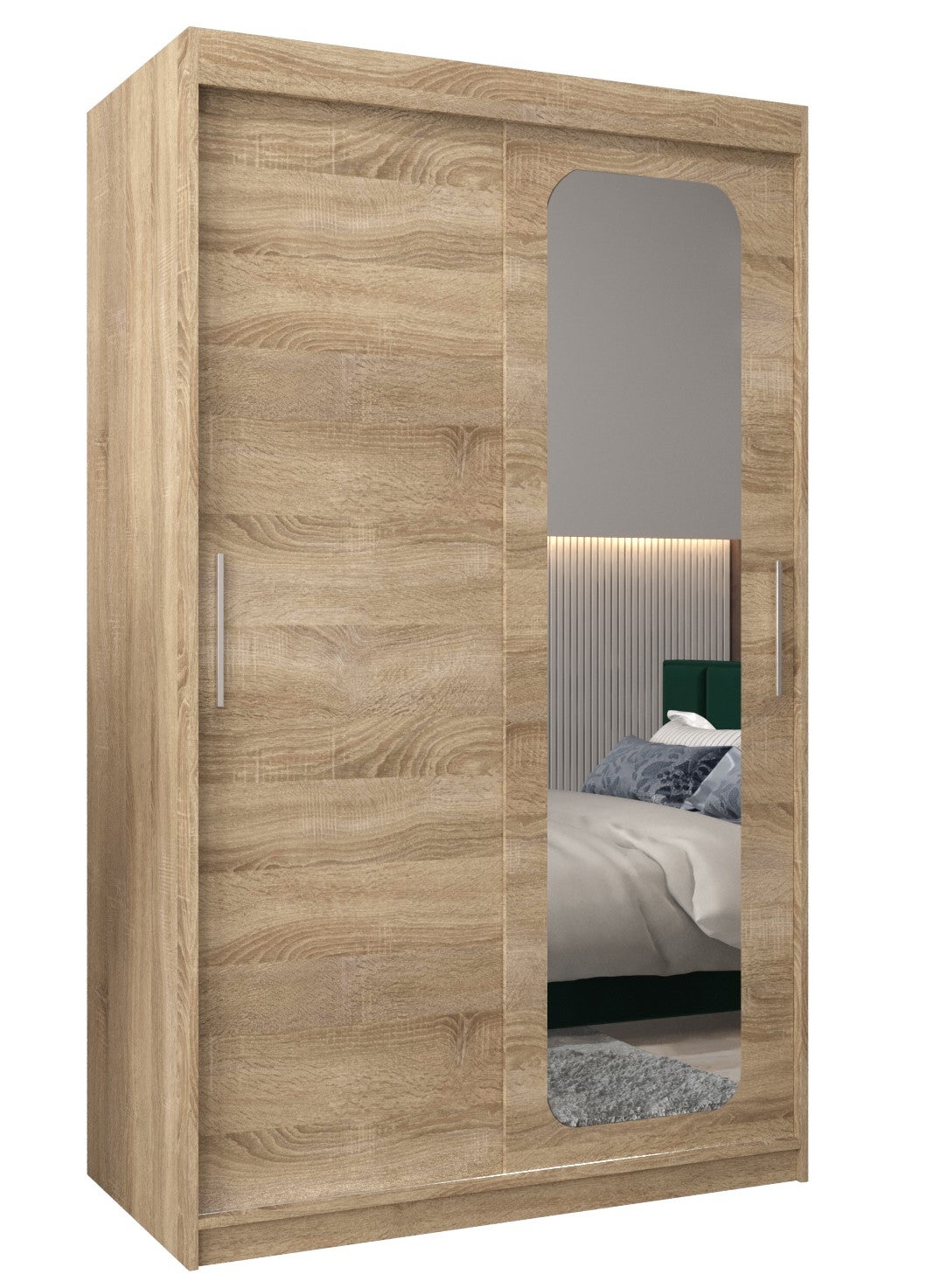Szafa przesuwna garderoba PROMO T2 120 x 62 x 200 cm Sonoma - Abiks Meble