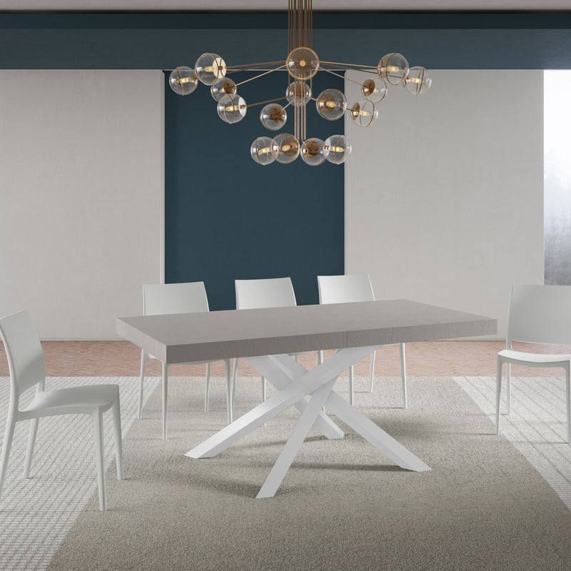 Stół rozkładany Volantis Cashmere 180/440x90 cm z białymi nogami