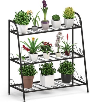 Support à Fleurs En Forme De Vélo En Fer - Décoratif Pour Balcon, Jardin Ou Intérieur
