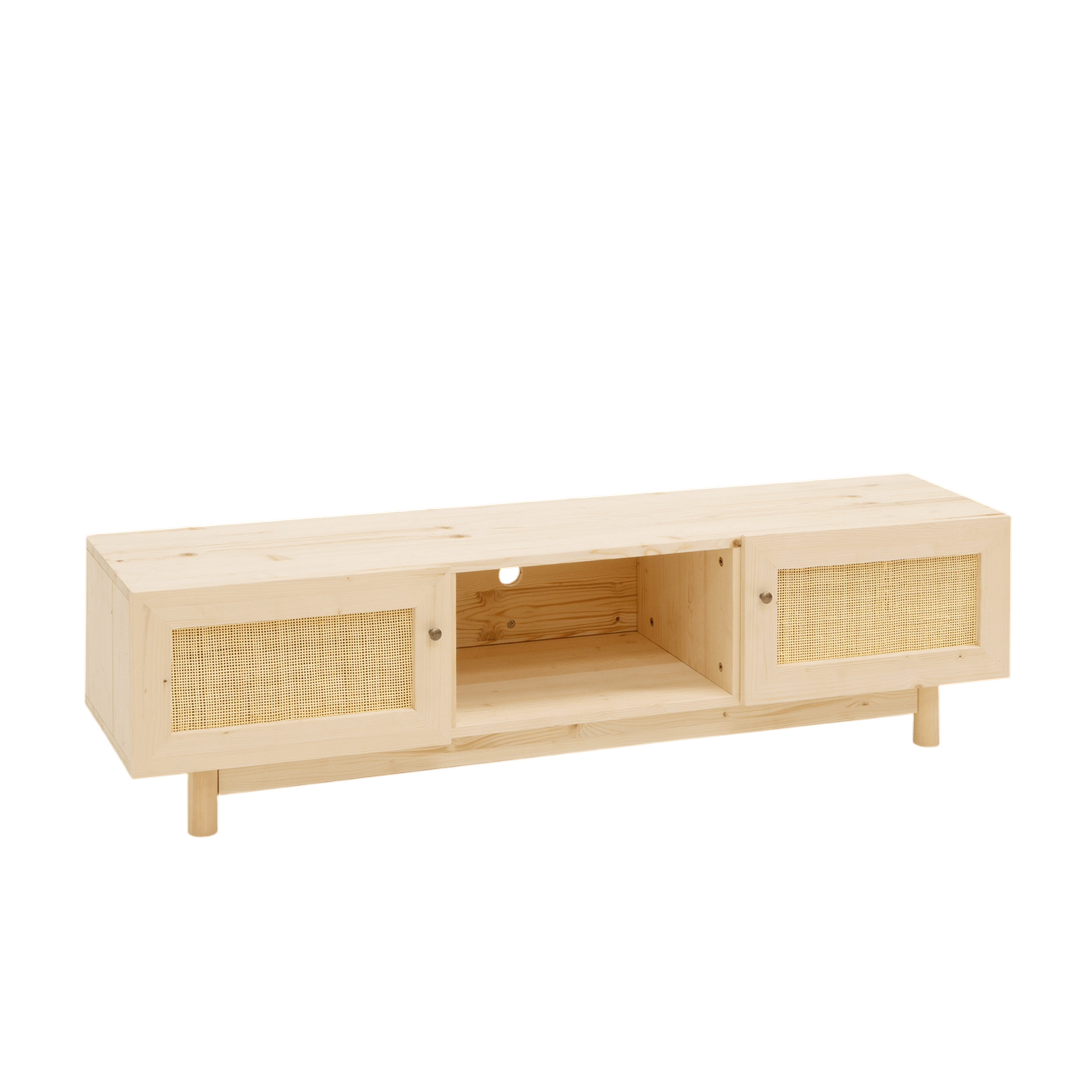 Mobile TV | Mobile Porta TV | Supporto TV Gambe In Legno Massello Grigio Sonoma 103 5x35x50 Cm Cfw42959 91908041