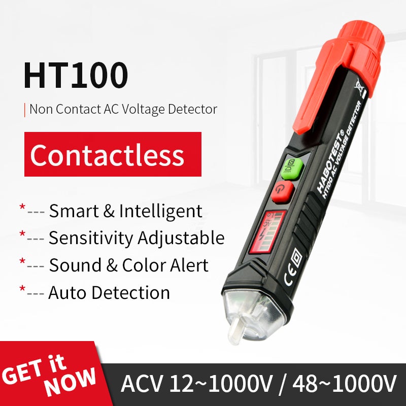 Penna Tester Di Tensione Con Display Digitale E Luce LED – Rilevamento Non A Contatto, Autoscaling, Spegnimento Automatico