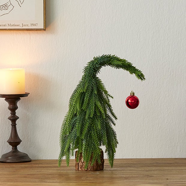 Albero Di Natale Da Tavolo 0,9m OasisCraft – Preilluminato Con 50 LED E Pigne, Base In Tessuto, 8 Modalità Luce - 2