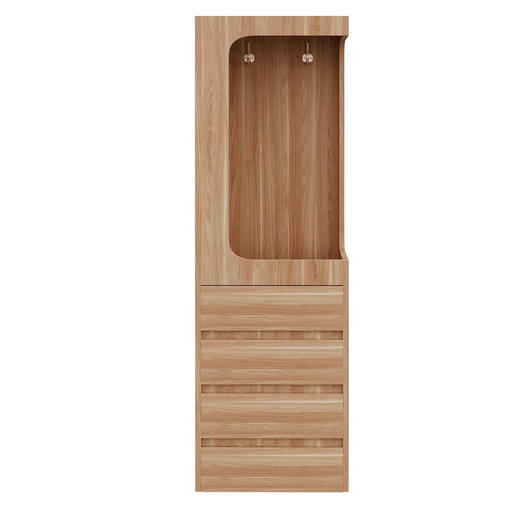 Szafa 70x40x170 cm - z 3 szufladami - z 2 frontami - kolor naturalny - 9