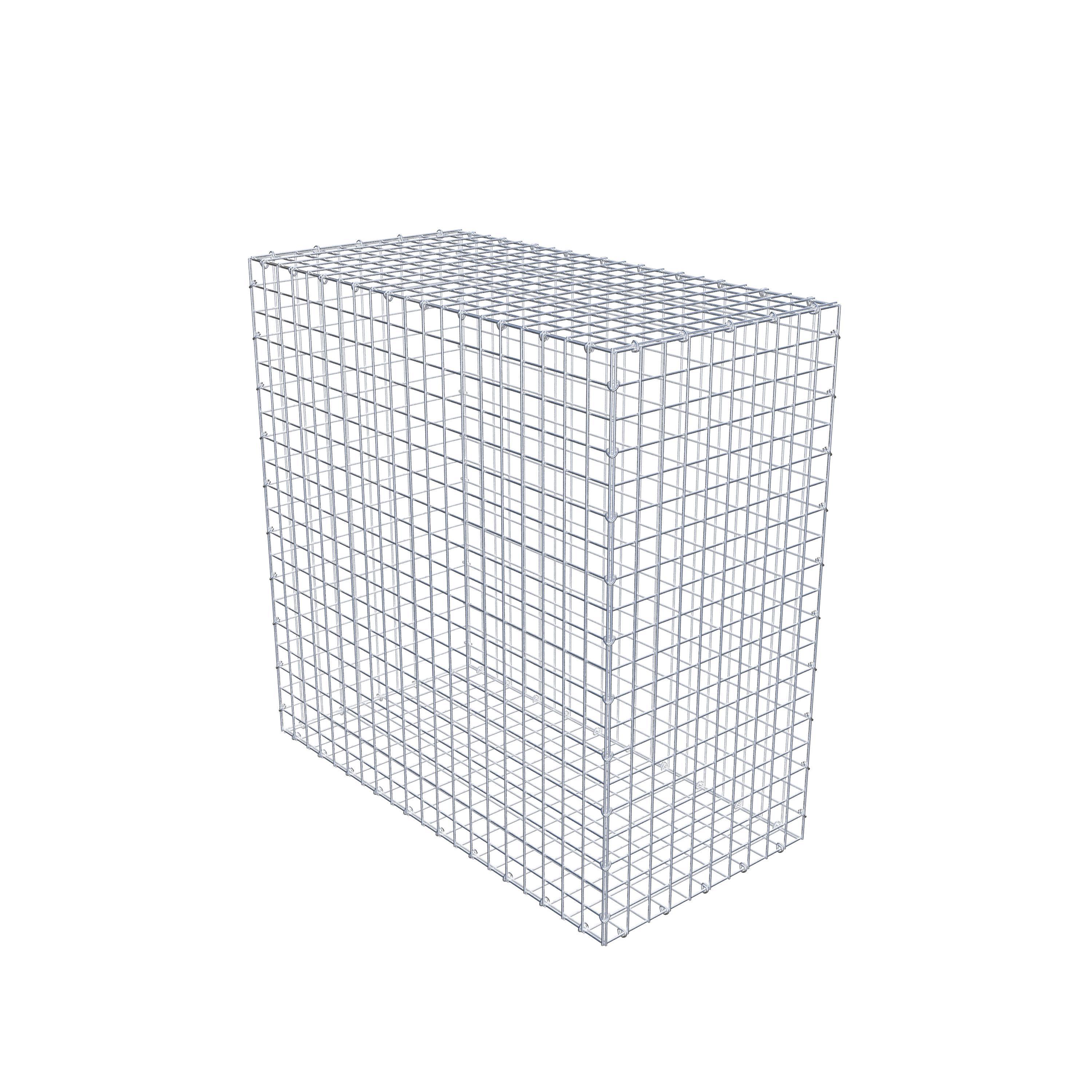 Gavión de acero galvanizado 100x100x50cm (LxAxP), malla 5 x 5cm, Anillo en C, jaula metálica para muro o jardín - 6