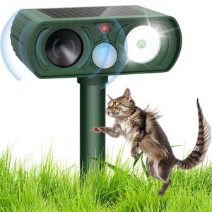 Répulsif à Ultrasons Pour Chats - 2 Pièces, étanche IP65, Réglable - Protège Jardin, Terrasse Des Animaux