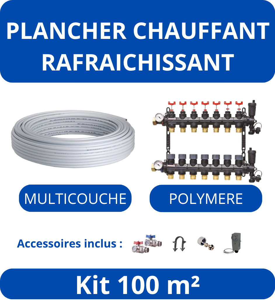 Kit Plancher Chauffant 100 m²Tube Multicouche Collecteur Polymere — free download