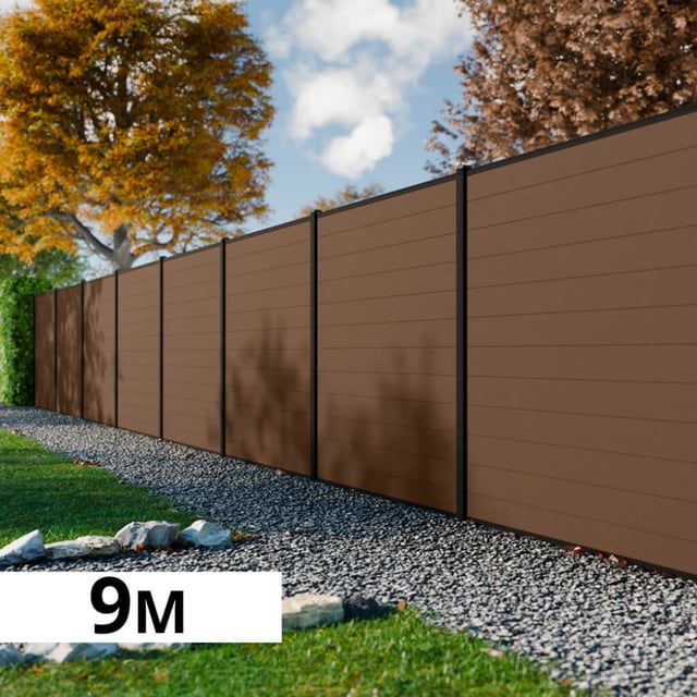 Fasce PVC Frangivista Per Recinzioni - 19cm X 35m, Colore Marrone RAL8017, Con 20 Clip - Foto 6