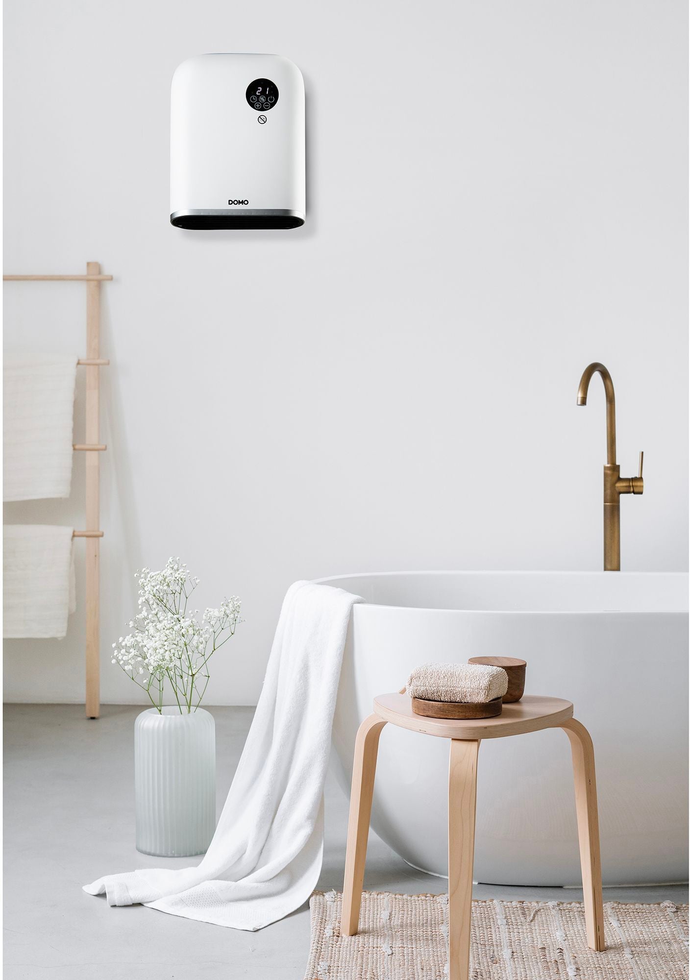 Riscaldatore da bagno a parete bianco DOMO DO7357F 2000W con WiFi - 4