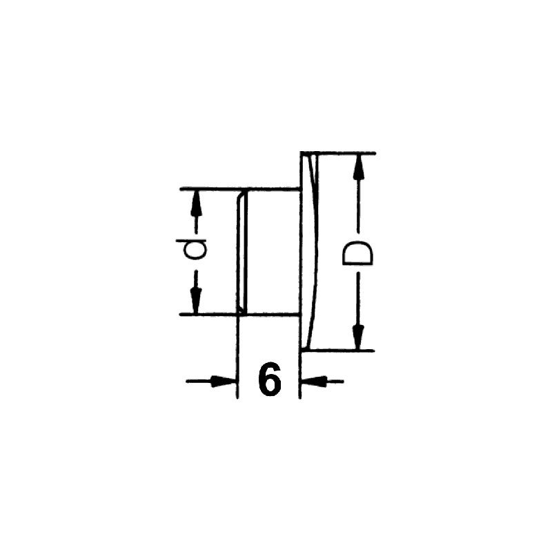 Obturateur pvc - Pour trou de diamètre : 12 mm - Décor : Marron - Diamètre extérieur : 17 mm - ITAR - 3