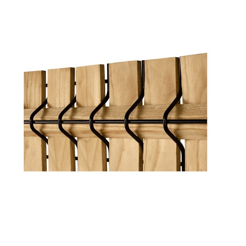 Kit lamelles d'occultation Bois Mélèze maille 55 Lg 2m50 - ép 8mm x H 1m93 - 3